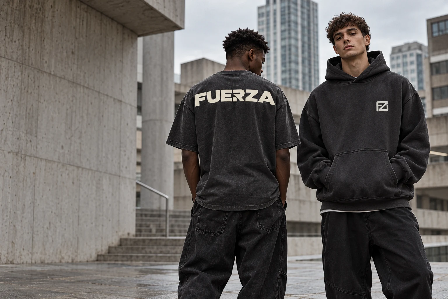 Fuerza oversized urban clothing campaign